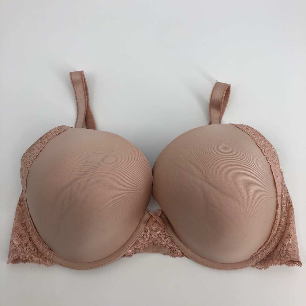 Victorias Secret Dream Angels Perfect Coverage Bra 38DD Pink Lace
